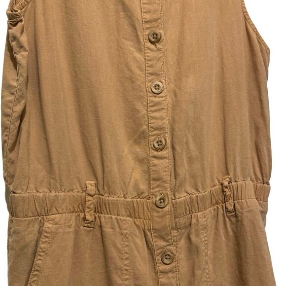 Cloth & Stone Utility Romper Womens Small brown warm honey Jay Collared jumper - Picture 6 of 7